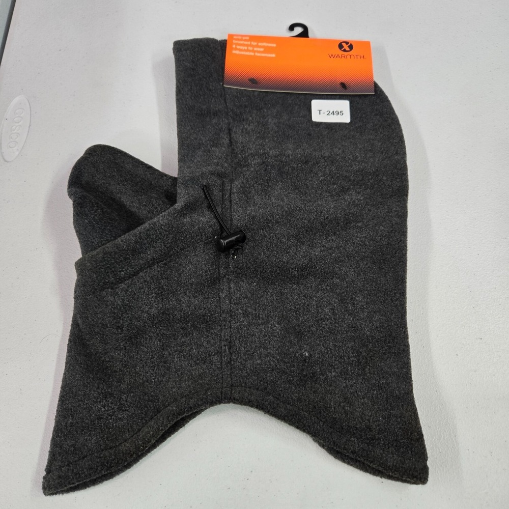 Xersion Men Hat OS Gray 4 Ways Face Cover Beanie Adjustable Straps NWT‎